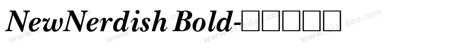 NewNerdish Bold字体转换